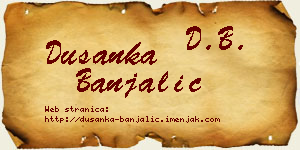Dušanka Banjalić vizit kartica